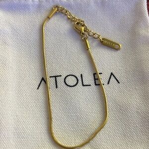 Atolea Beachwear Gold coil Bracelet for‎ Women